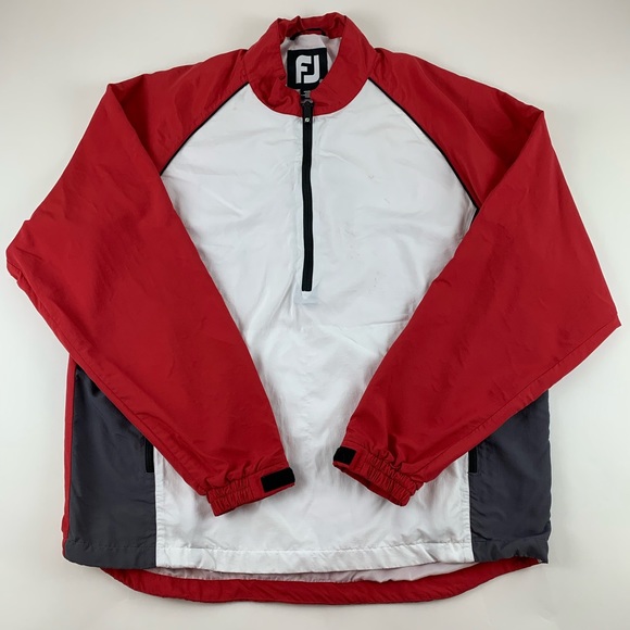 FootJoy Other - Footjoy Golf Mens Red White Gray Athletic Pullover Jacket